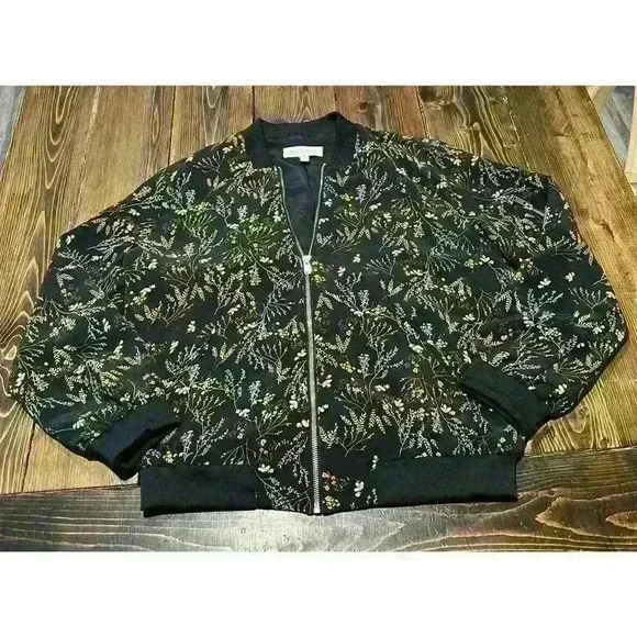 Philosophy Floral Bomber Jacket Sz Medium - Picture 3 of 10